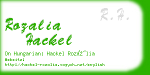 rozalia hackel business card